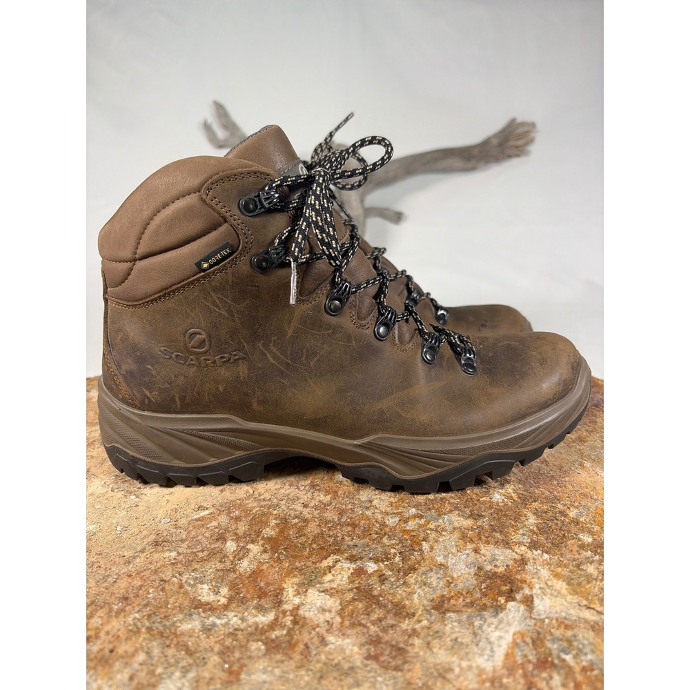 Scarpa Terra GTX Mens Brown Leather Waterproof Hiking Boots 30020-200.1 10.5